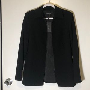 Aretha Zip-Front Crepe Jacket